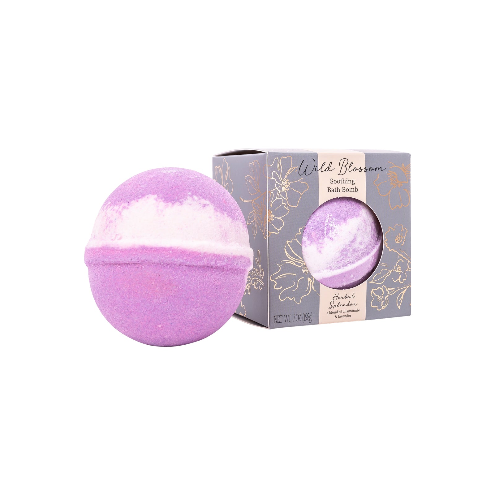 Wild Blossom Soothing Bath Bomb - Herbal Splendor – Cait + Co