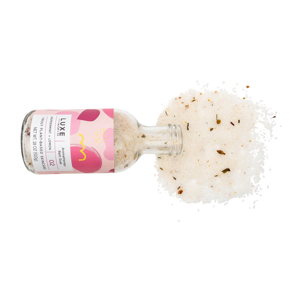 Peppermint + Lemon Aromatherapy Bath Salt Soak
