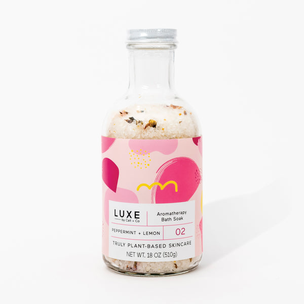 Peppermint + Lemon Aromatherapy Bath Salt Soak