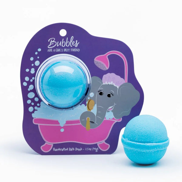 Bubbles Are A Girl's Best Friend / Elephant Bath Bomb made with Coconut Milk and Coconut Oil by Cait + Co
