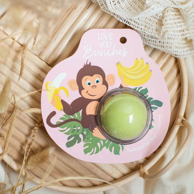 Birthday Party Favors - Bath Bombs in an Illustrated Monkey Package