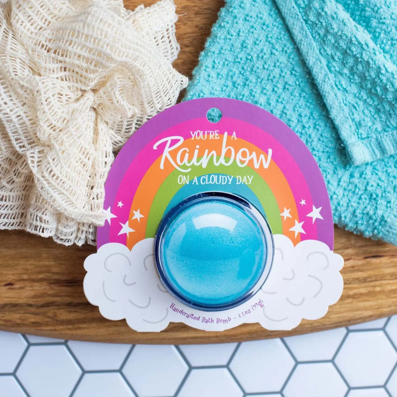 Rainbow Handmade Bath Bomb made in the USA by Cait + Co