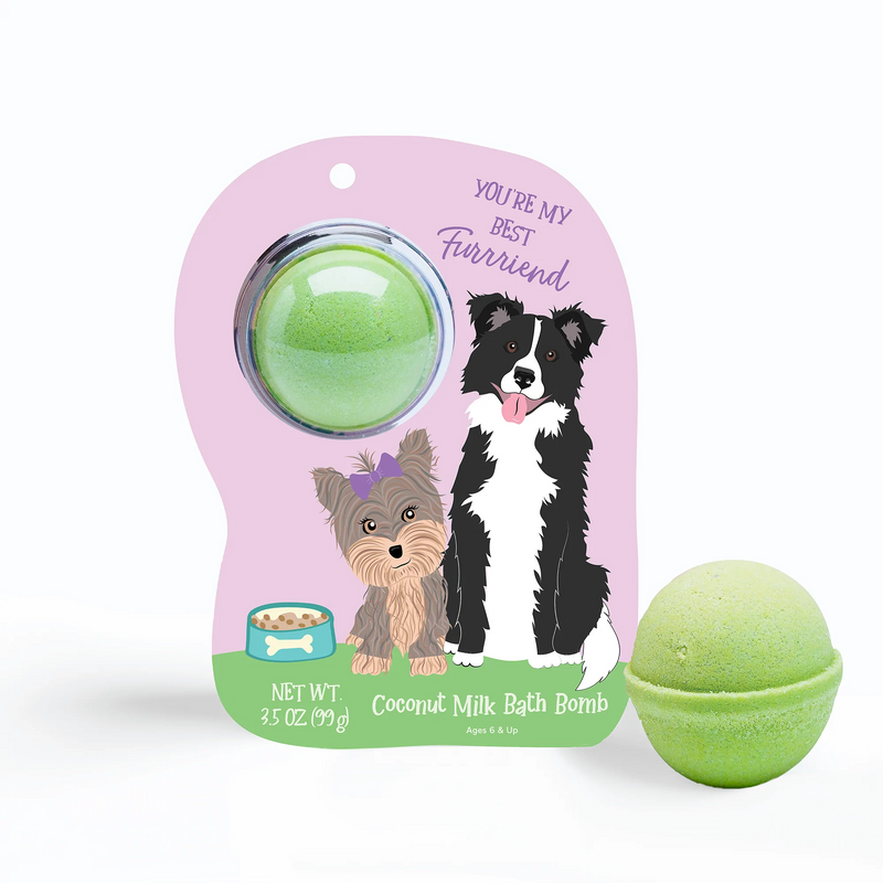 Yorkie + Border Collie Clamshell Bath Bomb